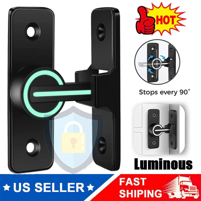 90° Gate Latches Heavy Duty Sliding Door Latch Barn Door For Garden Window