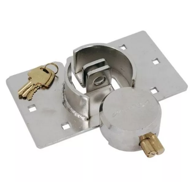 Neilsen High Security Shackleless Hasp Padlock Steel Set Workshop Van Lock