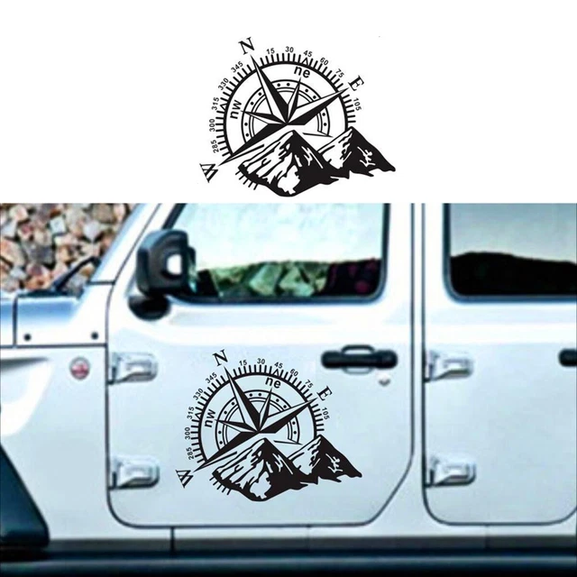 LARGE ADVENTURE VINYL Sticker Car Camper Van Body Decor Compass