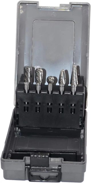 Double Cut Tungsten Carbide Burrs Rotary Burr Set 1/4 Shank Die Grinder Bit US