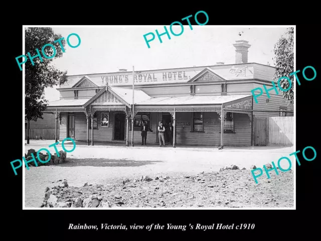 OLD LARGE HISTORIC PHOTO OF RAINBOW VICTORIA VIEW OF THE ROYAL HOTEL c1910