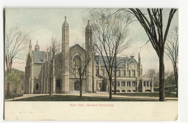 Postcard Gore Hall Harvard University Cambridge MA