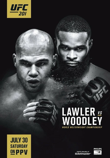 Lawler Vs Woodley Poster Locandina 45X32Cm || Arti Marziali Mma Ufc