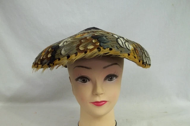 URBI ET ORBI Yokohama Stunning Pheasant Full Feather Hat  display picture 3