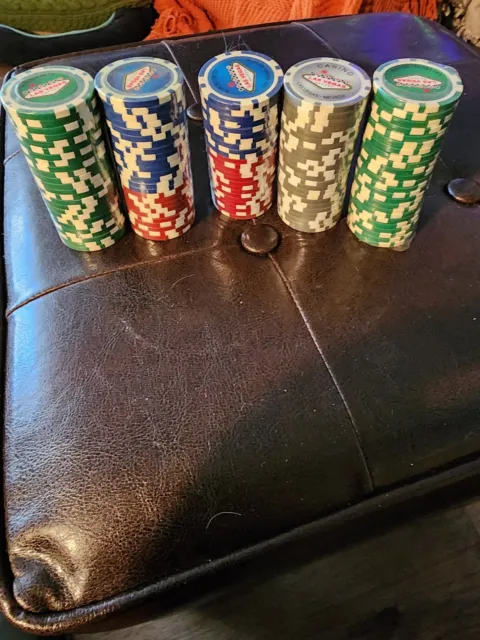 Casino Las Vegas Poker Chips 125 Total