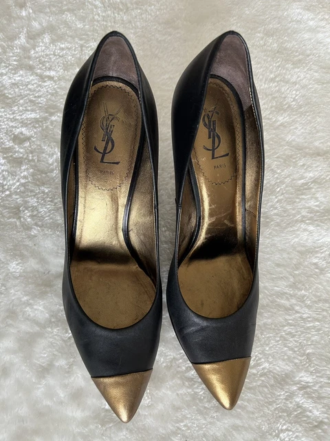 escarpins YSL yves st Laurent En cuir 39  shoes vintage- Très Bon  État