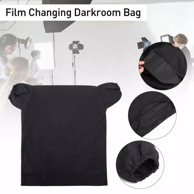 Waterproof Film Changing Zipper Bag Double Layer Load Darkroom Photo Developing