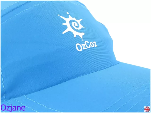 Baby Boys Uv 50+ Ozcoz Sun Swim Hat Sun Protection Legionnaire Blue 1 To 2 Yrs 3