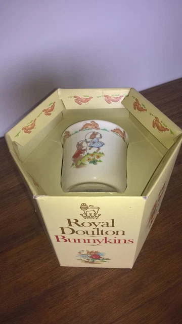 Royal Doulton Bunnykins baby toddler porcelain plate / bowl + 2-handle cup / mug