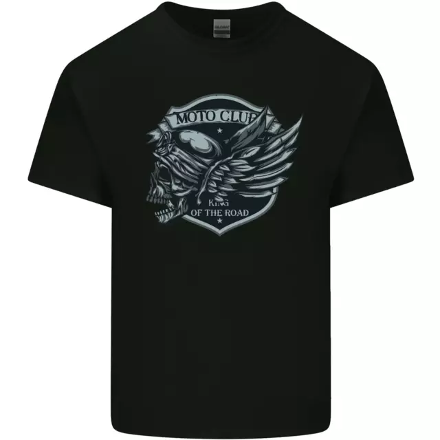 King of the Road Motorcycle Skull Biker Kids T-Shirt Childrens
