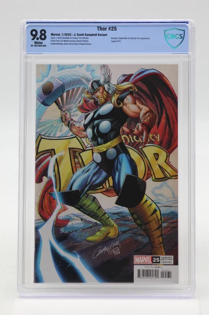 Thor (2020) #25 J Scott Campbell Variant Cover CBCS 9.8 Blue Label White Pages