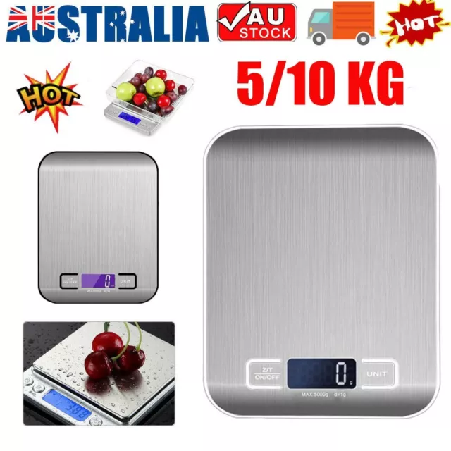 5/10KG Kitchen Food Scales Digital LCD Electronic Balance Weight Postal Scale GV