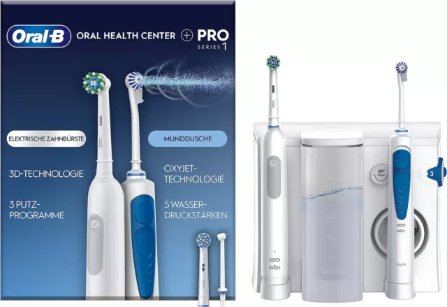 Sistema odontoiatrico Oral-B Oral Health Center Oxyjet + PRO Series 1 con serbatoio acqua