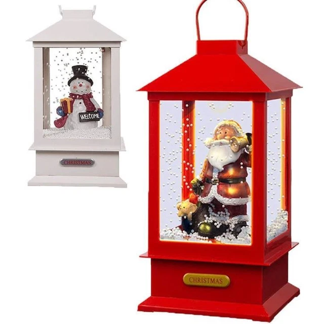 8 Lieder Weihnachtslaterne Weihnachtsmann Weihnachten Schneemann mit Musik Licht und Schnee