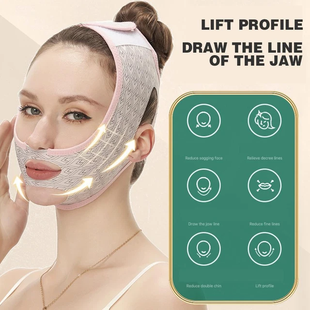 Máscara para dormir de escultura facial de belleza, máscara de elevación línea en V correa adelgazante facial MEJOR