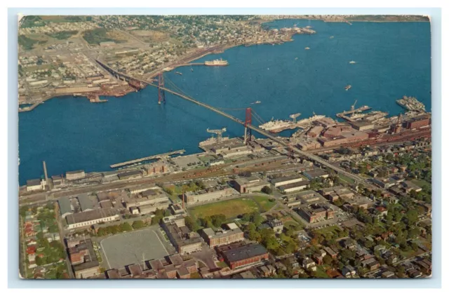 POSTCARD Air View of Angus L Macdonald Bridge Halifax Nova Scotia Canada Dartmou