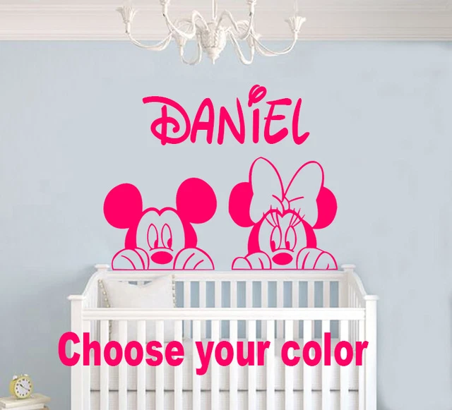 MICKEY MOUSE MINNIE Mouse Disney Wall Decal stickers Nursery Room Peel