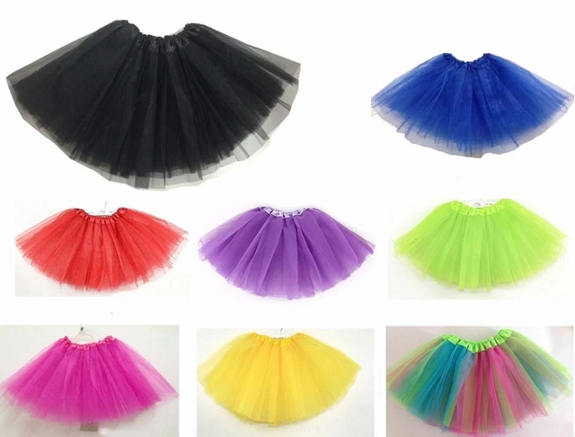 Adulto Bambino Decorato Abiti per la Danza Tutu Tutù Princess Festa Gonne Mini