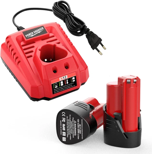 2 Batterie 12V 3500mAh Per Milwaukee M12 - Ricambio Per Utensili 12V, Modelli Compatibili - Foto 2