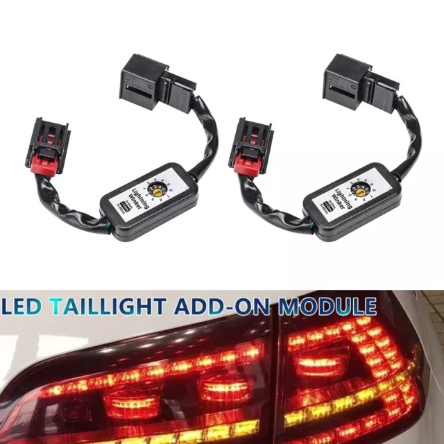 2pcs Car Dynamic LED Taillight Add-On Module Wire Harness Car Accessory for Golf