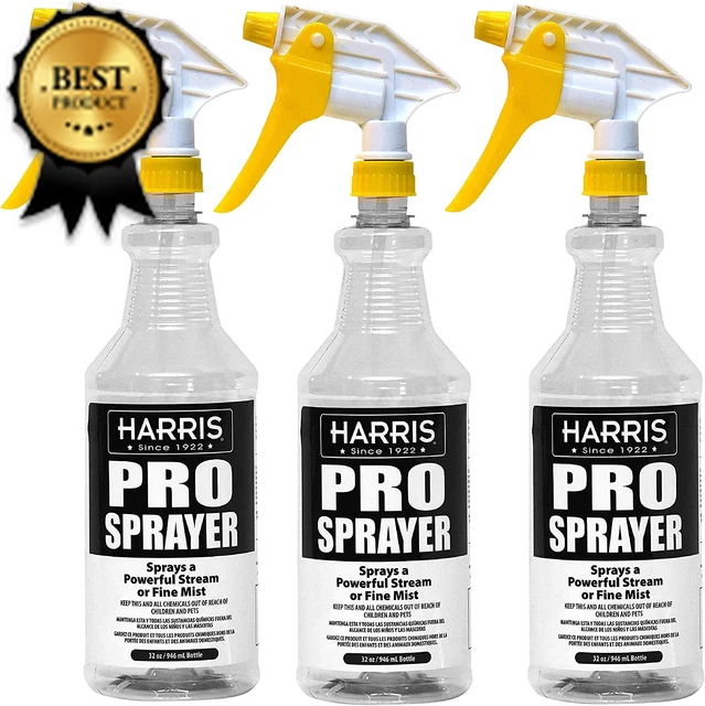 Professional Spray Bottle 32Oz (3-Pack), All-Purpose for Cleaning and Plants wit