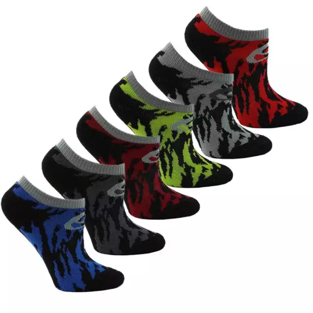 ASICS Streaked 6Pack Low Cut Socks Youth Boys Multi Athletic ZK2899-9000