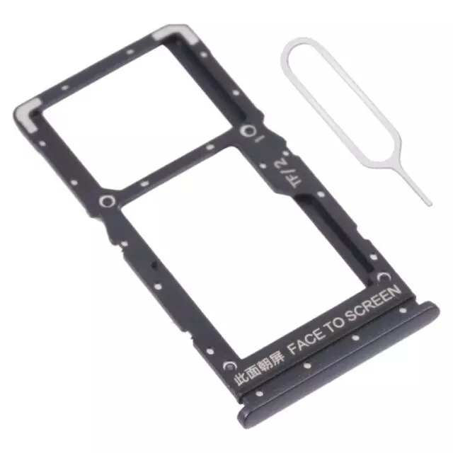 Soporte lector microsd cajón tarjeta dual sim Xiaomi Redmi Note 12 5G - NEGRO