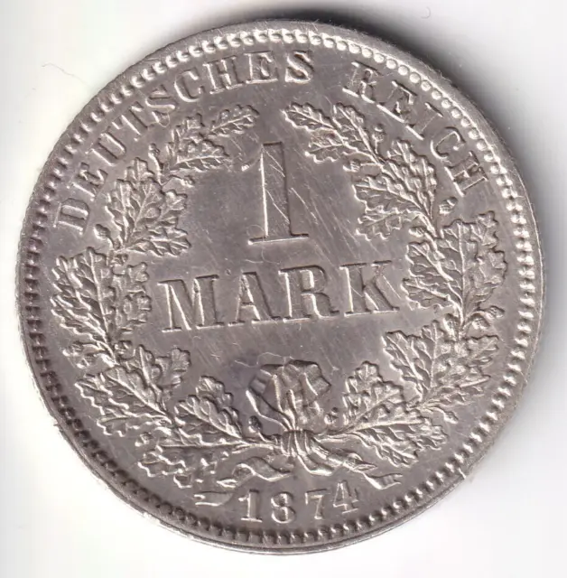 1 Mark 1874 D (J.9)  Kaiserreich - Silber - Erhaltung! f.Stgl.