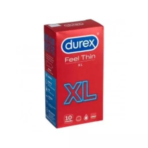 10 Stück Durex Feel Thin XL Extra Large Kondome für intensives Empfinden