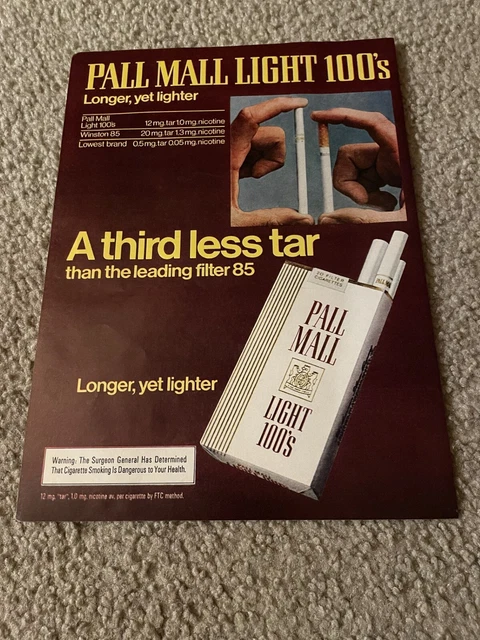 How Much Is A Carton Of 1979 Pall Mall Light 100's Cigarette Ad - Make Your Decision On United States | 159257316 Blue 100's Australia