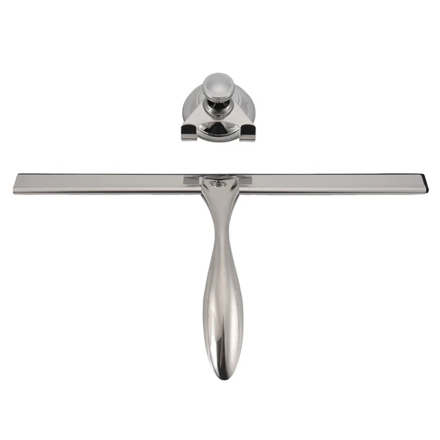 Extractor Ducha Extra Ancho 30,5 Cm Acero Inoxidable Con Labio Silicona F9Z8