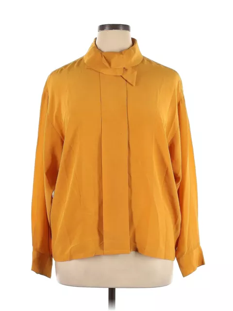 LINDA ALLARD ELLEN Tracy Women Yellow Long Sleeve Blouse 14 $26.74 ...
