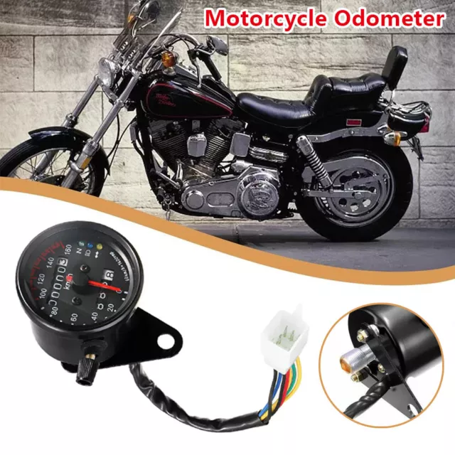 Universal Digital Motorrad Tacho Kilometerzähler Tachometer LED Kontrollleuchten