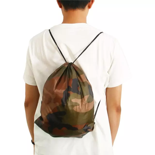 Storage Gym Portable Sports Bag Oxford Bag Backpack Camouflage Drawstring Bag