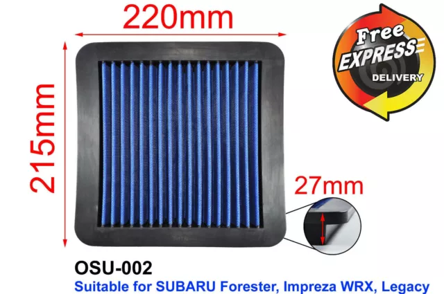 Filtre à air Simota haut débit pour SUBARU Impreza WRX, Legacy, Forester,...