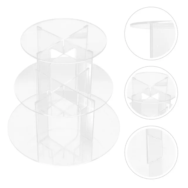 3 Tier Clear Acrylic Cake Stand for Parties and Weddings