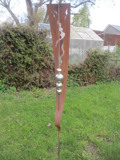 ROST STAB SKULPTUR Rost Gartendeko Gartenstecker gebraucht EUR 28,20