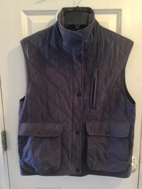 Vtg.LL BEAN Med.Quilted Thinsulate Insulated Zip Multipocket Vest jacket purple