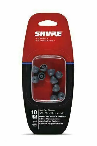 Shure EASFX1-10M 10 embouts flexibles pour intra-auriculaires SE, taille M