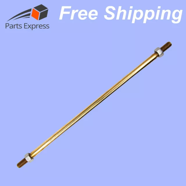 12" Solid Brass Float Rod (3/8"-16 Thread) w/ 2 Stainless Steel Nuts