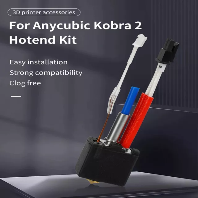 Kit Hotend 24V 60W cabezal de impresión boquilla de latón 0,4 mm para impresora 3D Anycubic Kobra 2 2