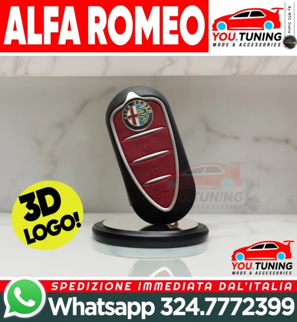 Guscio Chiave Telecomando 3 Tasti Per Alfa Romeo Mito Giulietta +Logo 3D