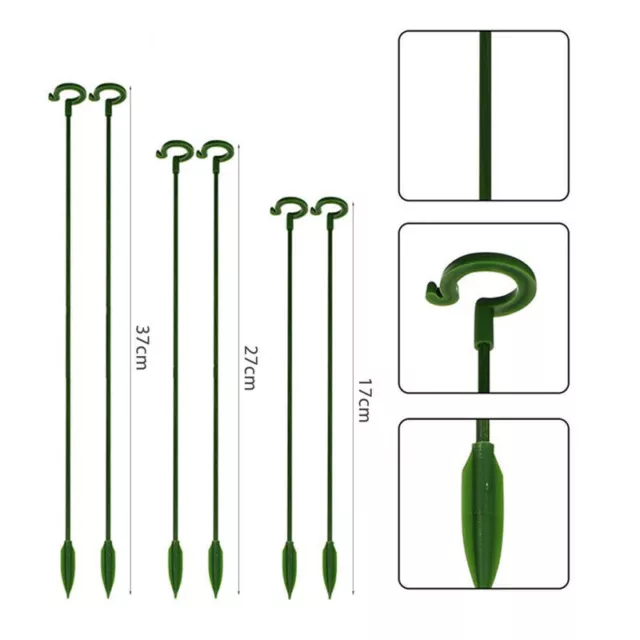 10Pcs Plants Support Rods Garden Bonsai Bracket Stake Single Stem Shrub Holders
