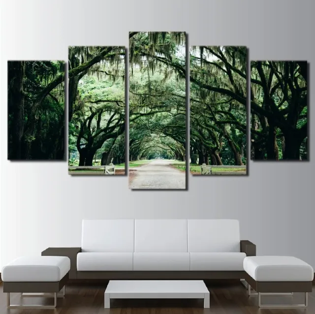 5Pcs Wall Art Canvas Painting Picture Home Decor Modern Abstract Tree Nature