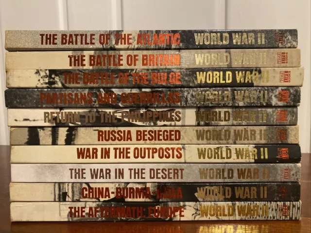 World War II * Time Life Books Series * Lot Of 10 Books * Hardcover * WW2 * 1978