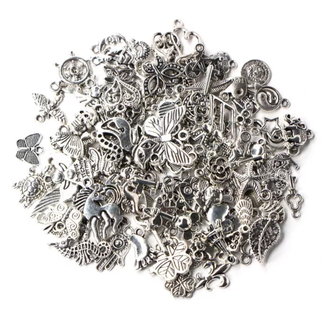 Wholesale Bulk Lots Tibetan Silver Mix Charm Pendants Jewelry DIY Finding 2