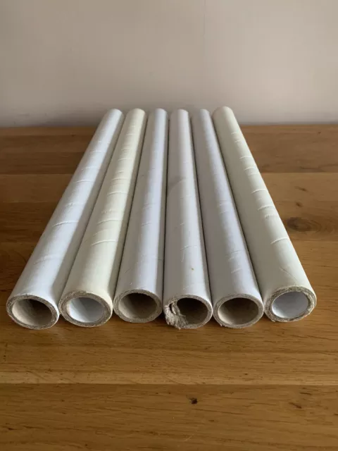 6 X Tubi di Cartone Resistenti Artigianato Lunghi 42 cm X 35 mm 5 mm Spessi