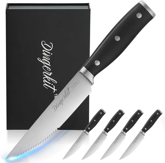Boker Arbolito 12 Piece Steak Knife and Fork Dining Set, Guayacan Wood  Handles, Gift Box - KnifeCenter - 03BA5717G - Discontinued