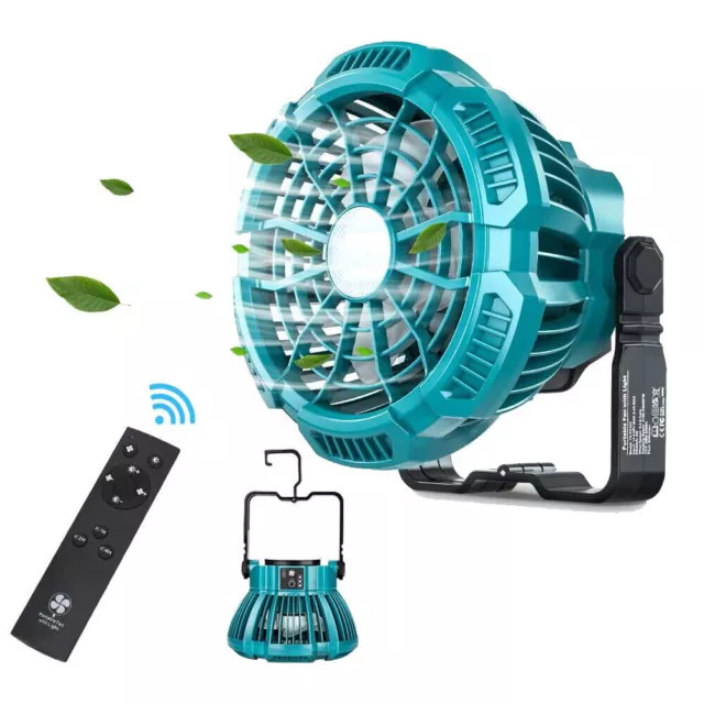 Cordless Portable LED Fan Camping Fan Compatible with Makita 18V Li-ion Battery 2