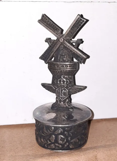 Vintage Dutch Silver KLM Spinning Windmill Bottle Stopper